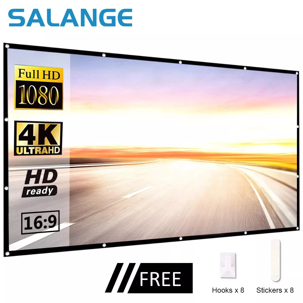 Home Cinema Blanc - Salange 投影スクリーンポータブルプロジェクタースクリーン 100 インチ 120 インチ