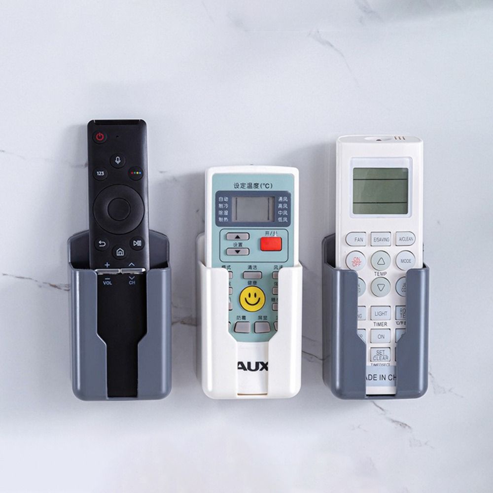 Universal Remote Control - 耐久性のあるユニバーサルリモコンホルダー、穴あけ不要、粘着式ラック棚、エアコン、テレビ、壁掛け収納ボックス