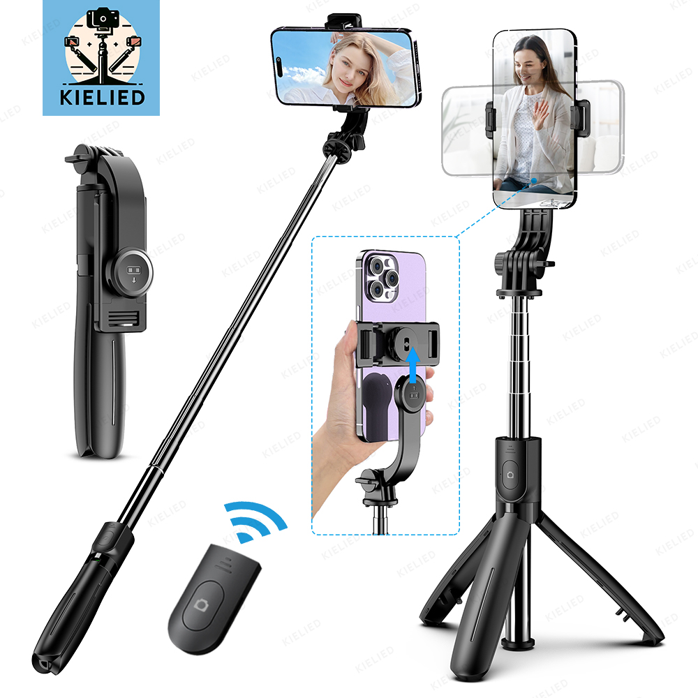 Smart Tv Stick - 携帯電話用自撮り棒三脚、取り外し可能なモバイルスタンド、iPhone Android Huawei Xiaomi用ワイヤレスリモコン付き一脚