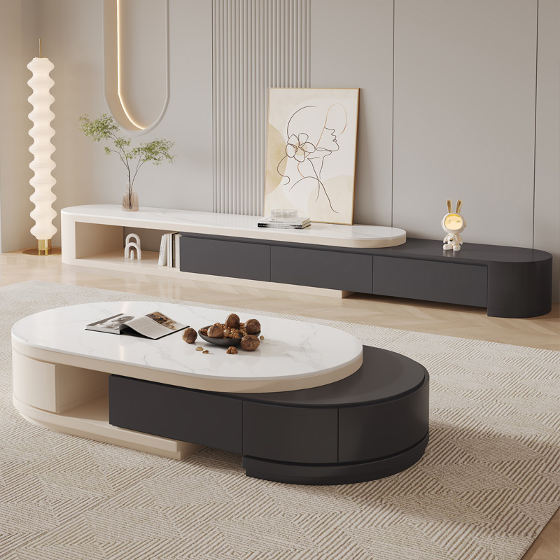 Home Cinema Furniture - 北欧風高級テレビ台 おしゃれで流行のリビングルーム用 伸縮式テレビ台 エレガントでユニークなテレビ台 リビングルーム用家具