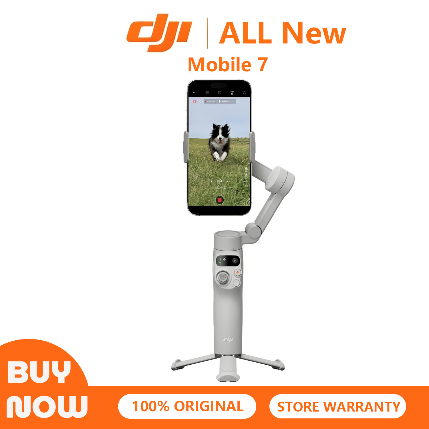 Smart Tv Stick - DJI Osmo Mobile 7 ジンバルスタビライザー（iPhone、Android対応）、内蔵三脚、iPhone用ポータブルスタビライザー、自撮り棒、3軸スマホジンバル、ActiveTrack 7.0、ワンタップ編集、10時間使用可能、スマホ充電機能