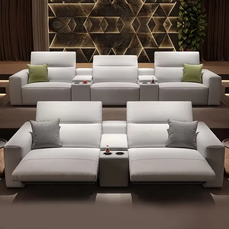 Home Cinema High End - ヴィラ高級ホームシアターセクショナルソファプライベートオーディオビジュアルルーム電動シネマホール機能付きソファ