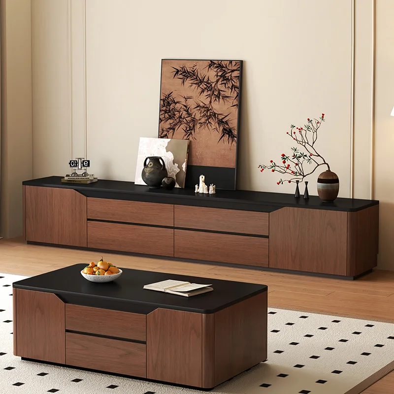 Home Cinema Furniture - 美的でモダンなテレビ台、デザイナーによるヨーロッパ風のアクセント、豪華で安価なクリエイティブな木製テレビ台、ヴィンテージ家具、省スペース家具