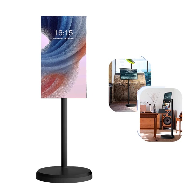Home Cinema Tv Screen - 21.5インチ ポータブルLEDホワイトスマートテレビ タッチスクリーンディスプレイ Wi-Fi +16GBストレージスペース Androidオペレーティングシステム搭載