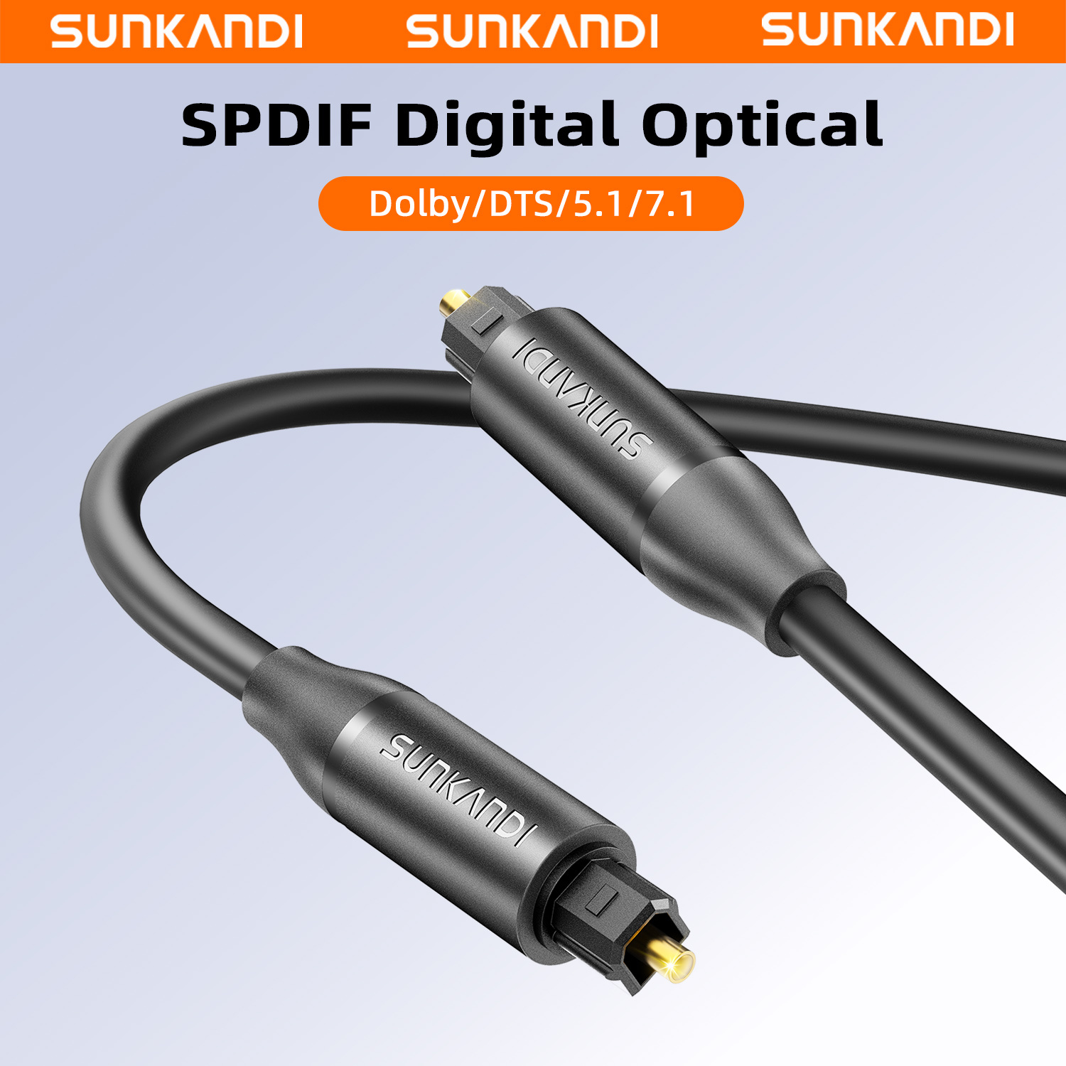 Video Home Cinema - SUNKANDI 光オーディオケーブル、Toslink 光ファイバーコード、ホームシネマ、Xbox、テレビ用 S/PDIF デジタル光オーディオケーブル、ブラック