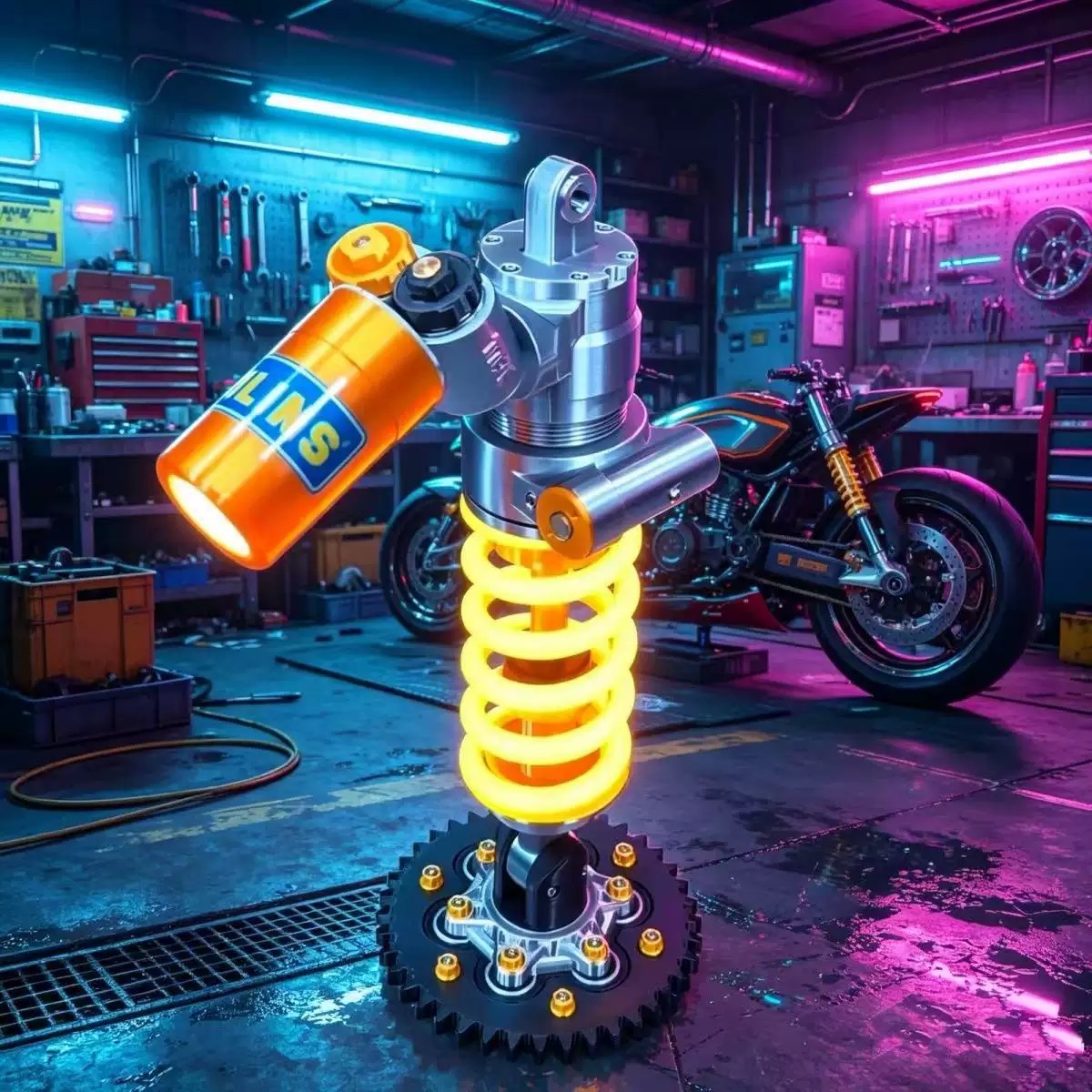 Universal Remote Control - ユニバーサルバイクリアサスペンション装飾グローライト（リモコン付き）クルーザー・ダートバイクアクセサリー用