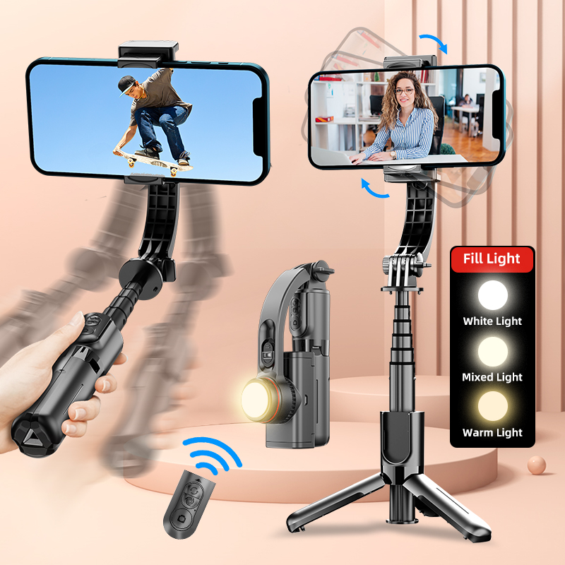 Smart Tv Stick - AXNEN ジンバル自撮り棒三脚、695mm伸縮可能、フィルライト付き、Android/iPhone携帯電話撮影用機能付きリモコン