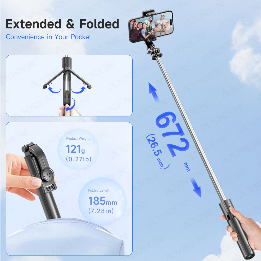 Selfie Stick 三脚、取り外し可能な Blueto - Smart Tv Stick のレビューと価格