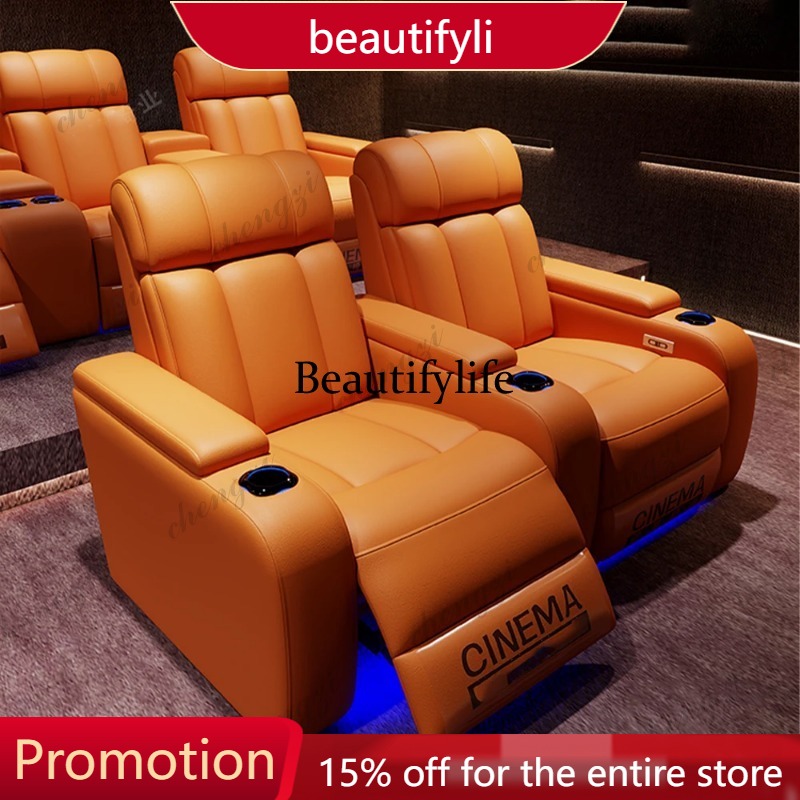 01A 高級本革電動リクライニングシネマチェア（カップホルダ - Home Cinema Recliner Chairs のレビューと価格