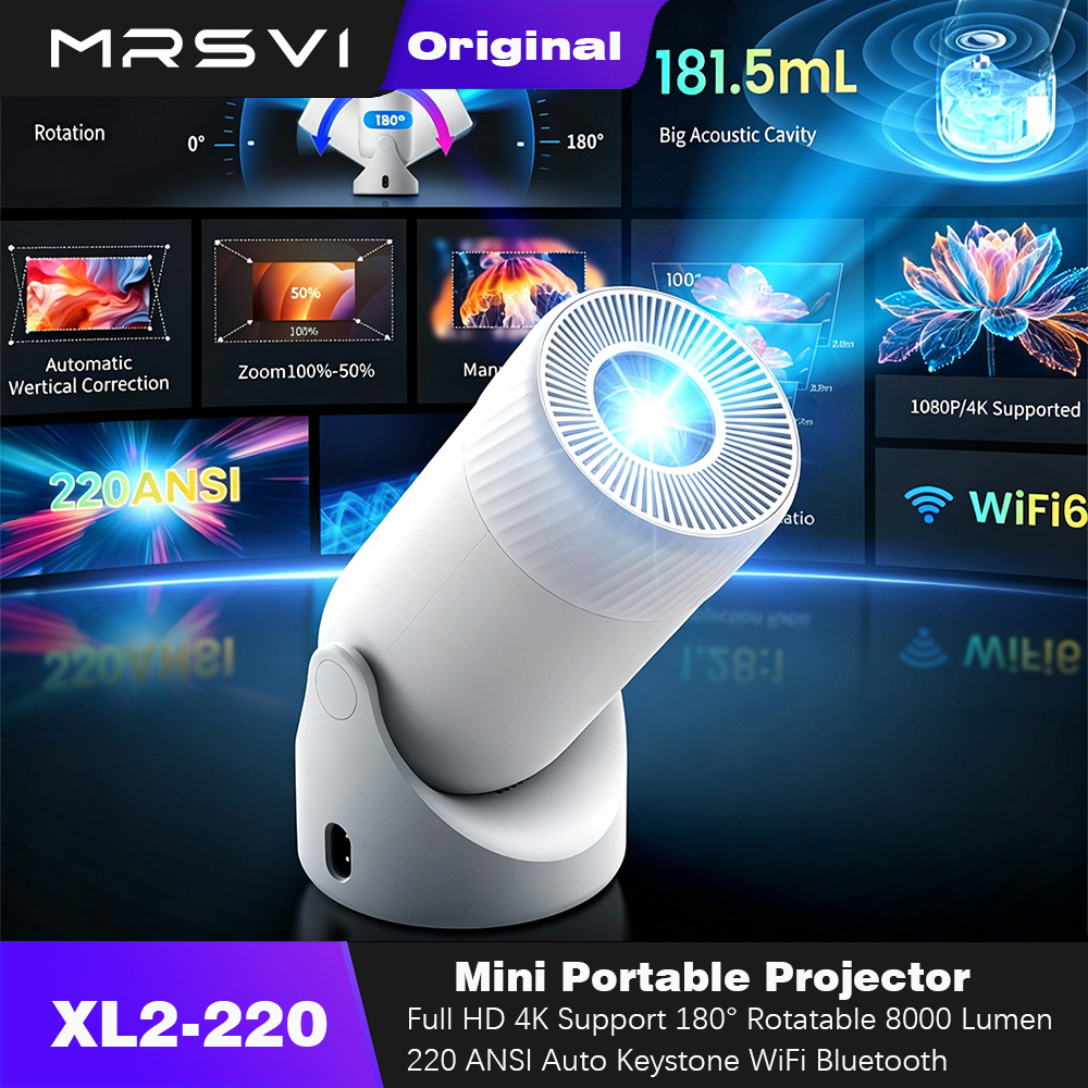 MRSVIポータブルプロジェクター、4KホームシネマAndr - Home Cinema Tv Screen のレビューと価格