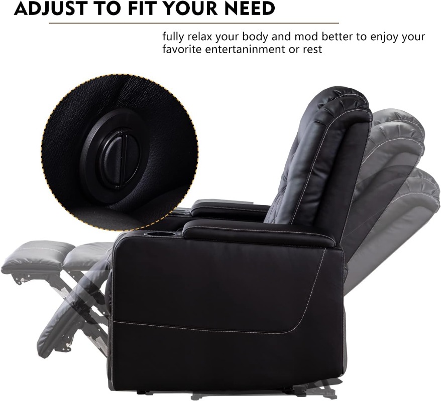 CANMOV 電動リクライニングチェア、USBポートとカップ - Home Cinema Recliner Chairs のレビューと価格