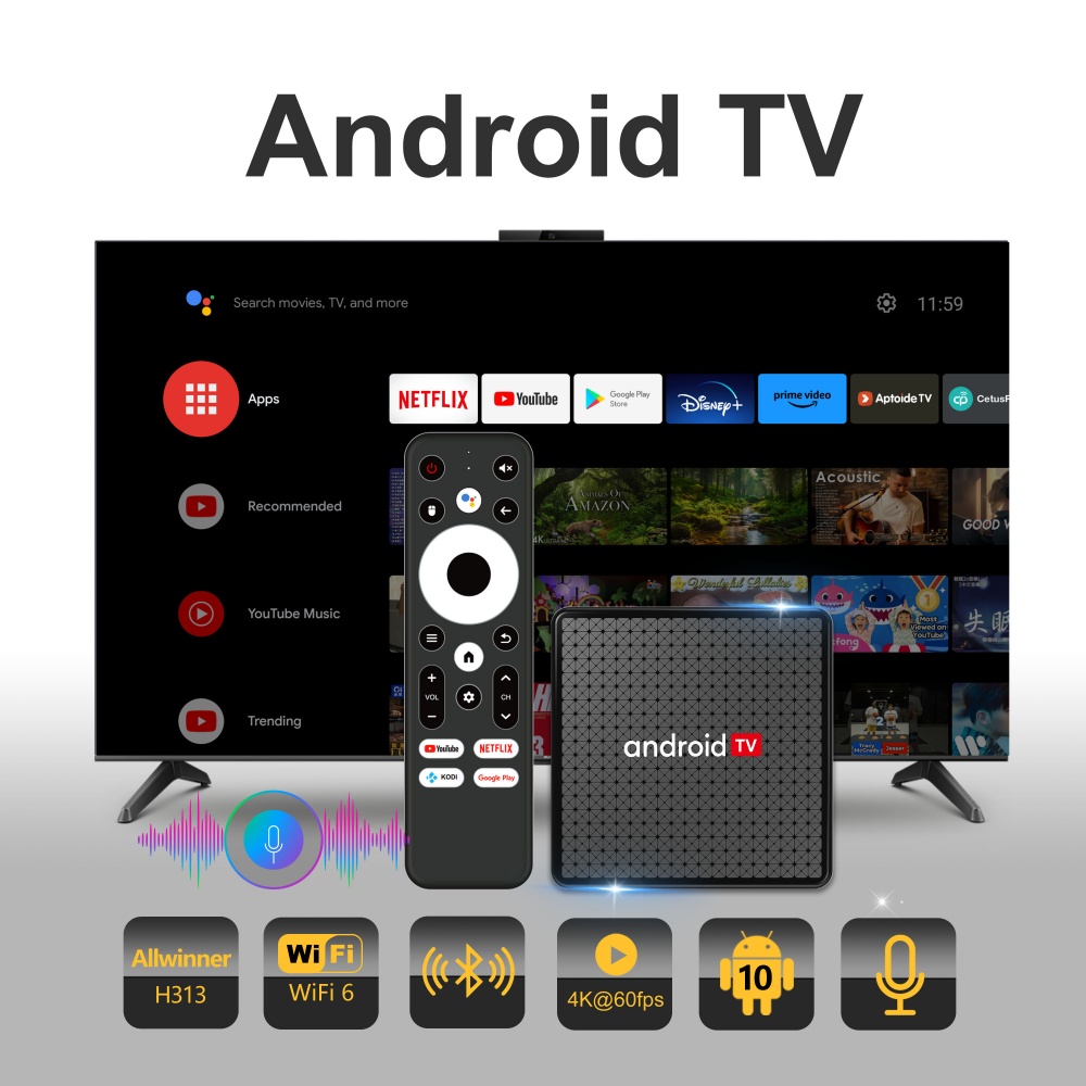 Wudung X5 TVボックス AndroidTV All - Video Home Cinema のレビューと価格
