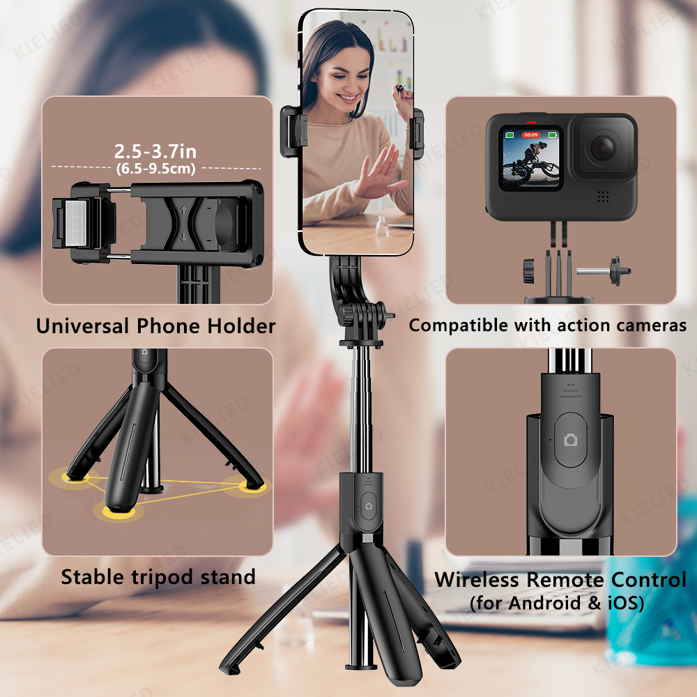 携帯電話用自撮り棒三脚、取り外し可能なモバイルスタンド、iP - Smart Tv Stick のレビューと価格