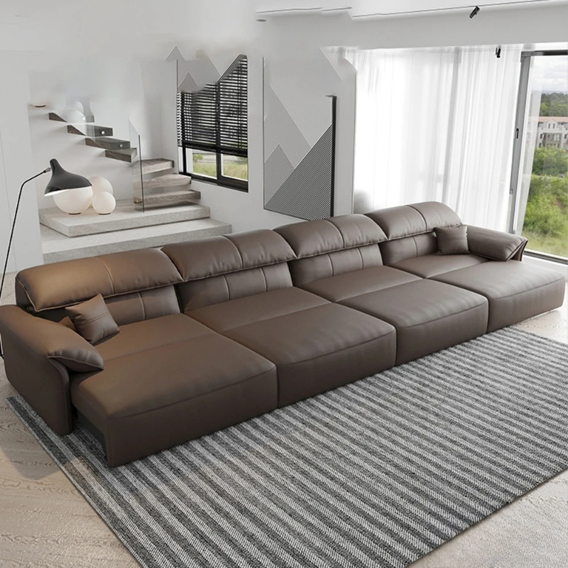 シネマリビングルーム電動ソファコンバーチブル |   革製電 - Home Cinema Furniture のレビューと価格