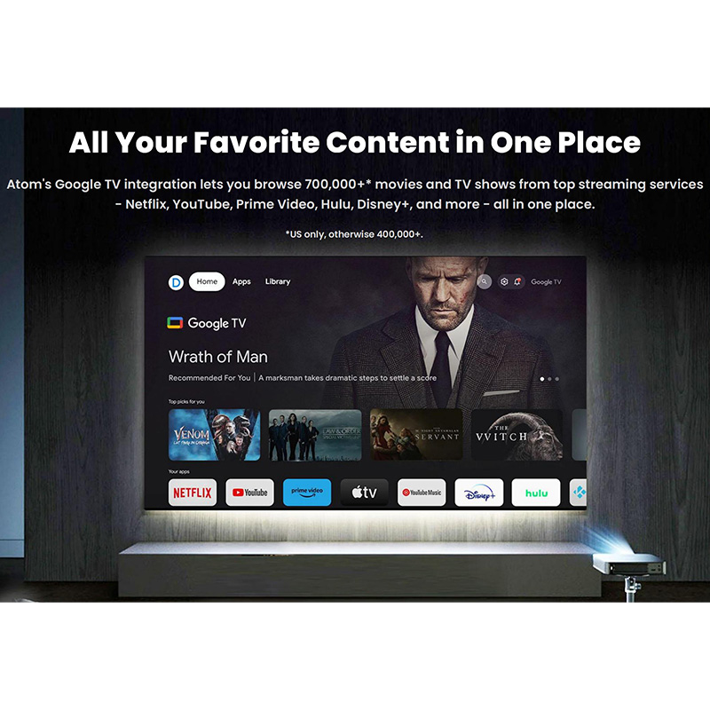 Dingbei-レーザープロジェクター,ポータブル,dolb - Video Home Cinema のレビューと価格