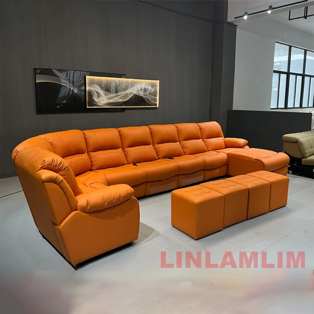 高級特大セクショナルリクライニングソファ、長椅子付き – ホ - Home Cinema Furniture のレビューと価格