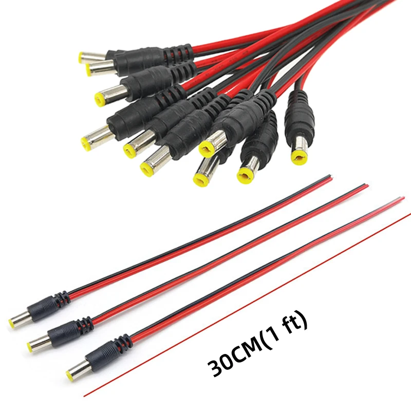 18 AWG 10個入り 5.5x2.1mm オス・メスプラ - Ambient Light Strip Tv のレビューと価格