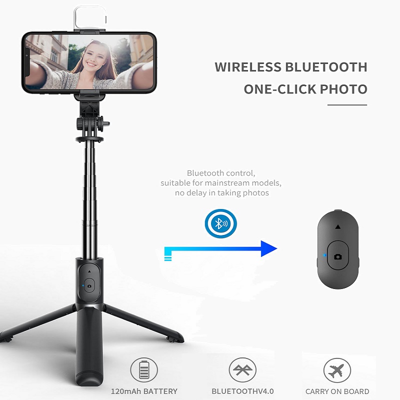 Q02s Bluetoothワイヤレス自撮り棒、ミニ三脚、拡 - Smart Tv Stick のレビューと価格