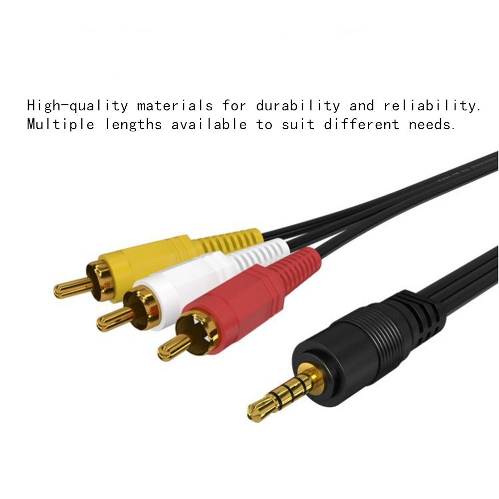 3.5 ミリメートルに 3 RCA オーディオビデオケーブル - Video Home Cinema のレビューと価格