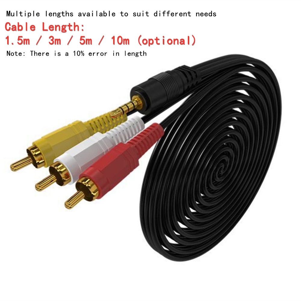3.5 ミリメートルに 3 RCA オーディオビデオケーブル - Video Home Cinema のレビューと価格