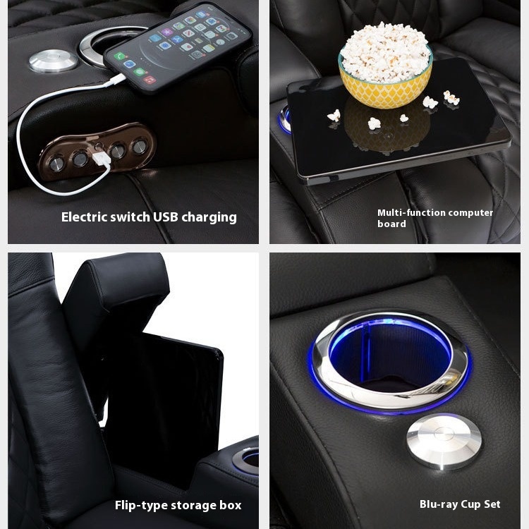 高級スマートVIPホームシアターリクライニングソファ 本革電 - Home Cinema High End のレビューと価格