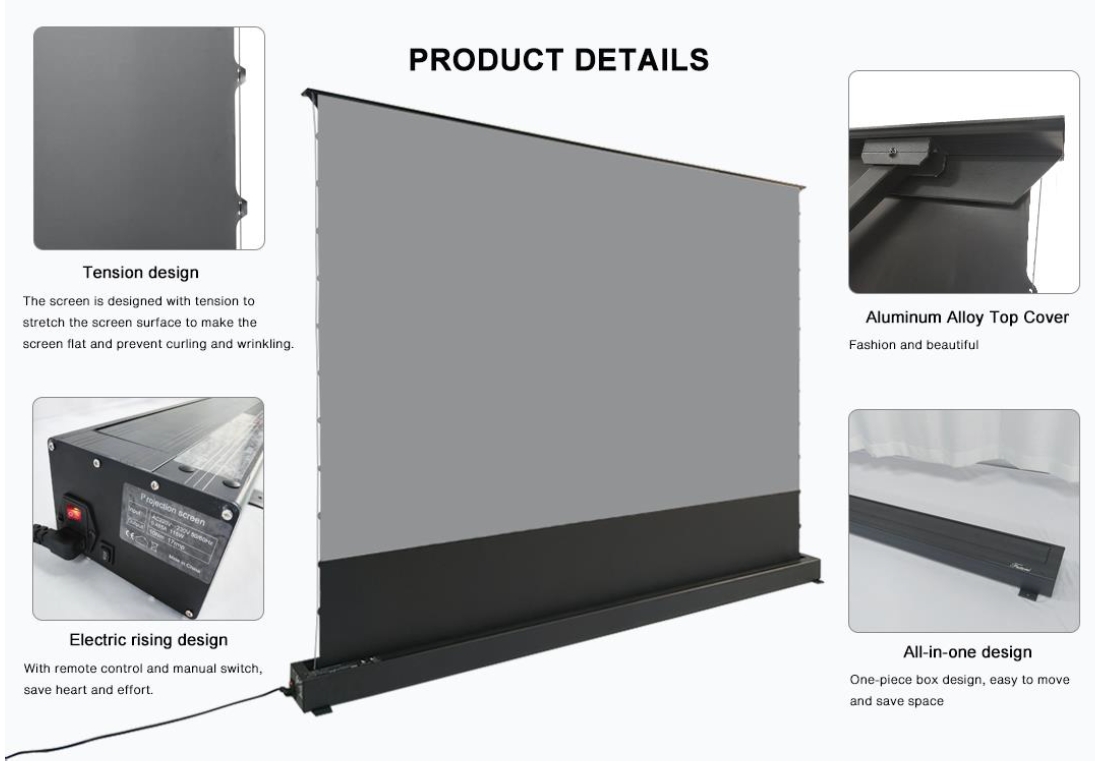 SMX 100インチ電動フロア昇降式ALRスクリーン（UST - Home Cinema Tv Screen のレビューと価格
