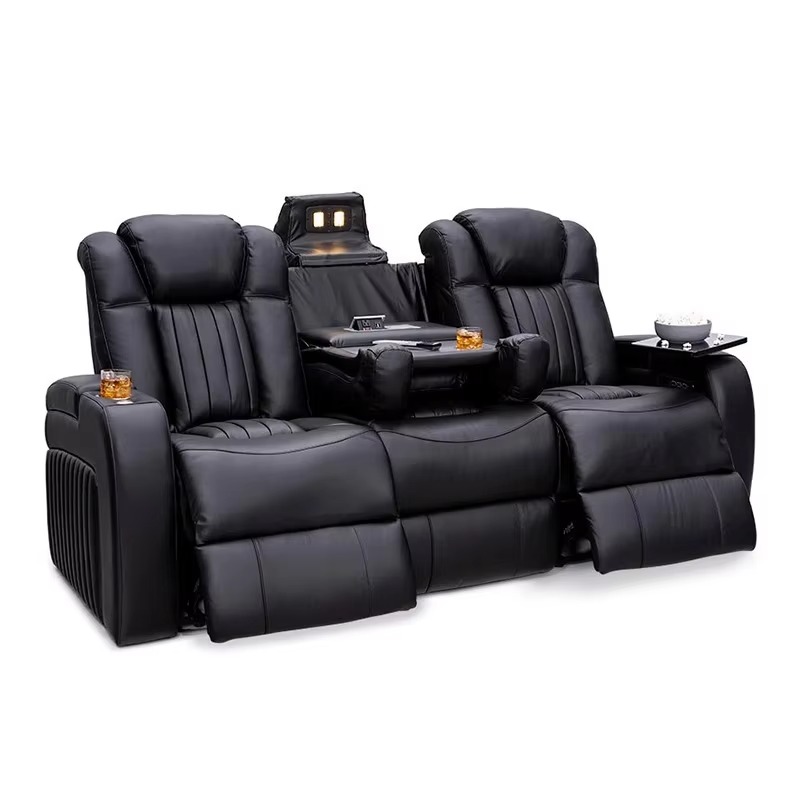 革製リクライニングソファセット 電動リクライニング ホームシ - Home Cinema Recliner Chairs のレビューと価格