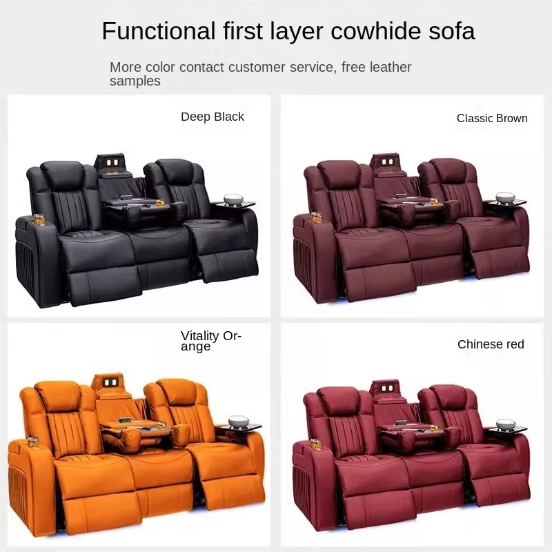 革製リクライニングソファセット 電動リクライニング ホームシ - Home Cinema Recliner Chairs のレビューと価格