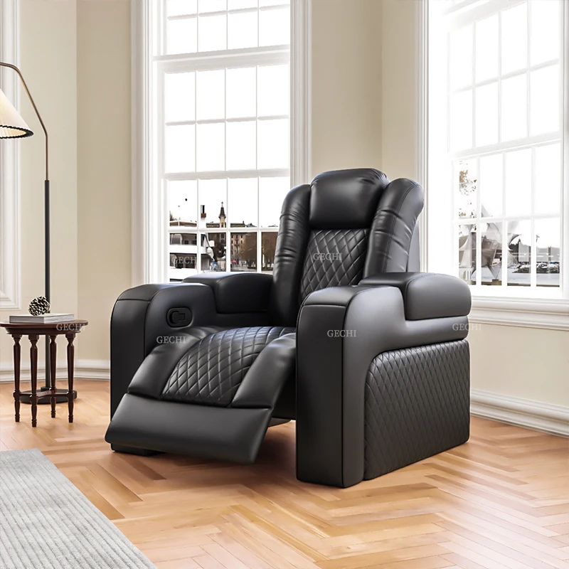高級シアター家具 ブラックカラー 3人掛け電動シネマソファ  - Home Cinema Recliner Chairs のレビューと価格