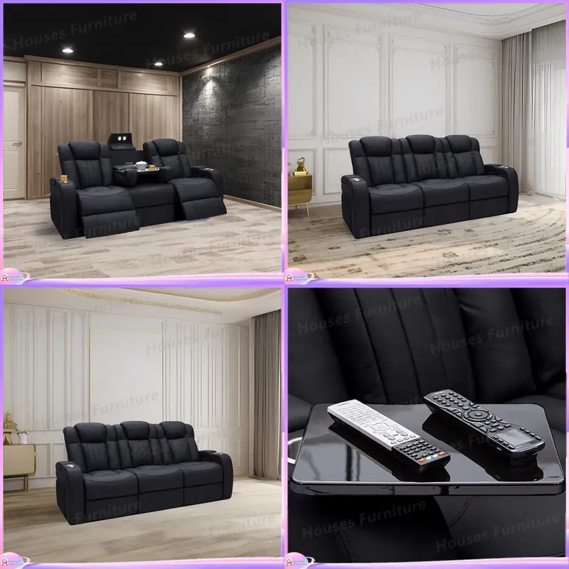 レザー製リクライニングソファ ホームシアター シネマチェア  - Home Cinema Recliner Chairs のレビューと価格