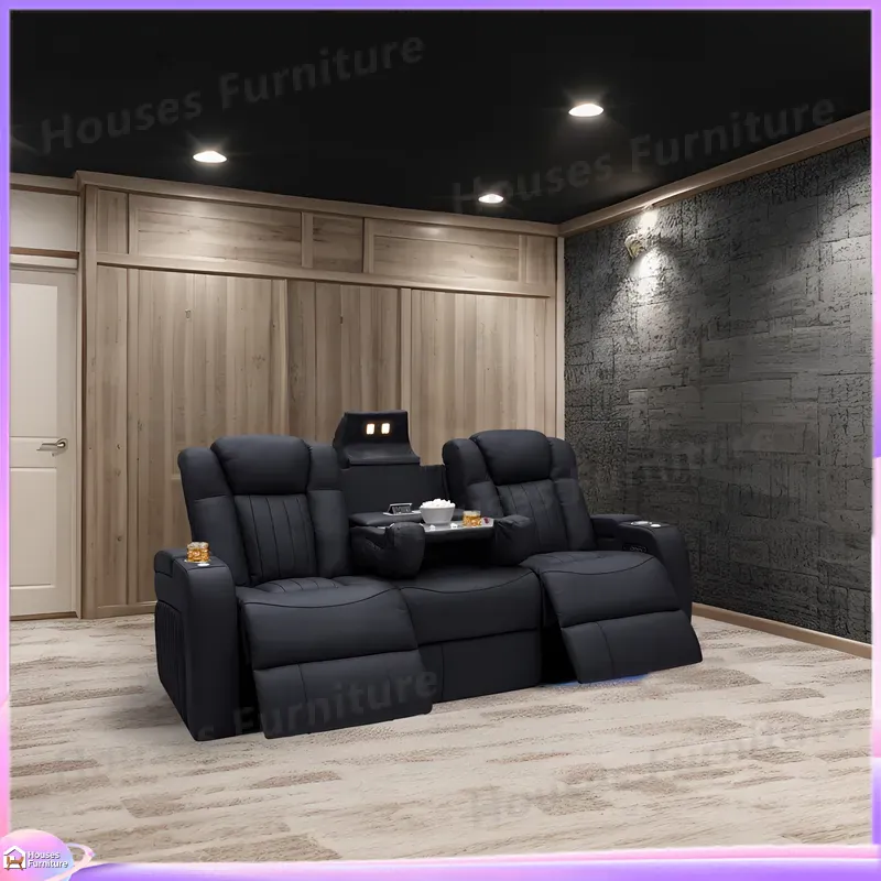 レザー製リクライニングソファ ホームシアター シネマチェア  - Home Cinema Recliner Chairs のレビューと価格