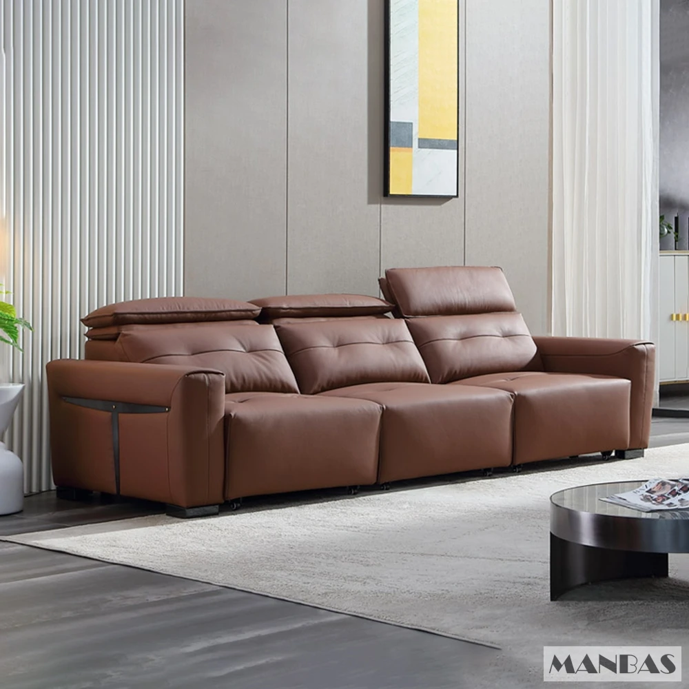 MINGDIBAO 本革電動コンバーチブルソファベッド、調節 - Home Cinema Furniture のレビューと価格