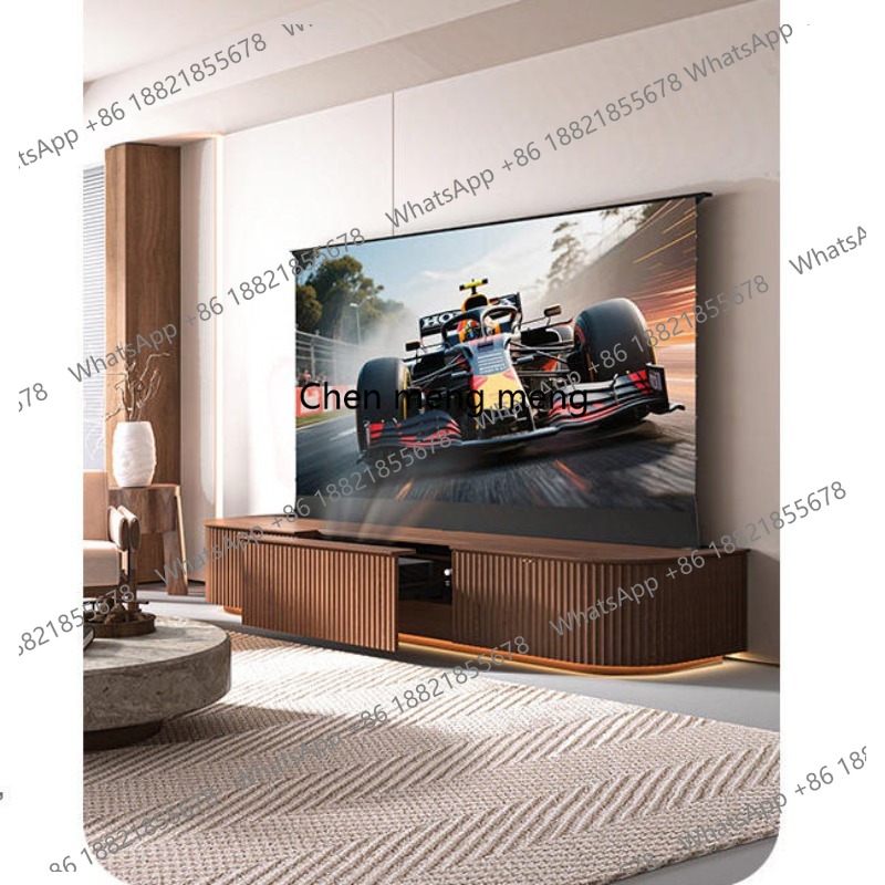 全木製自動昇降スクリーン一体型レーザーTVキャビネット 10 - Home Cinema Tv Screen のレビューと価格