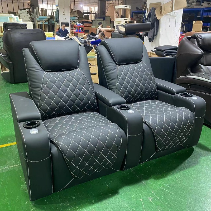 ホームデザインのヴィラ映画館用シート、シアター家具、本革ダイ - Home Cinema Recliner Chairs のレビューと価格
