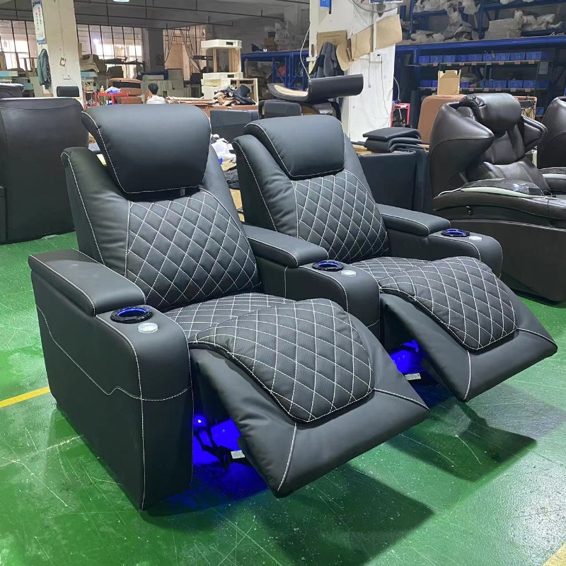 ホームデザインのヴィラ映画館用シート、シアター家具、本革ダイ - Home Cinema Recliner Chairs のレビューと価格